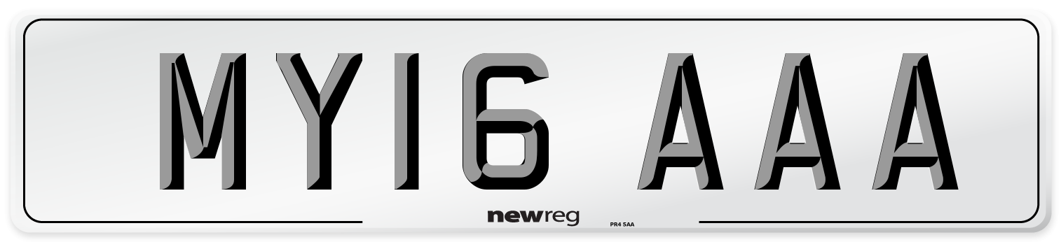 MY16 AAA Number Plate from New Reg